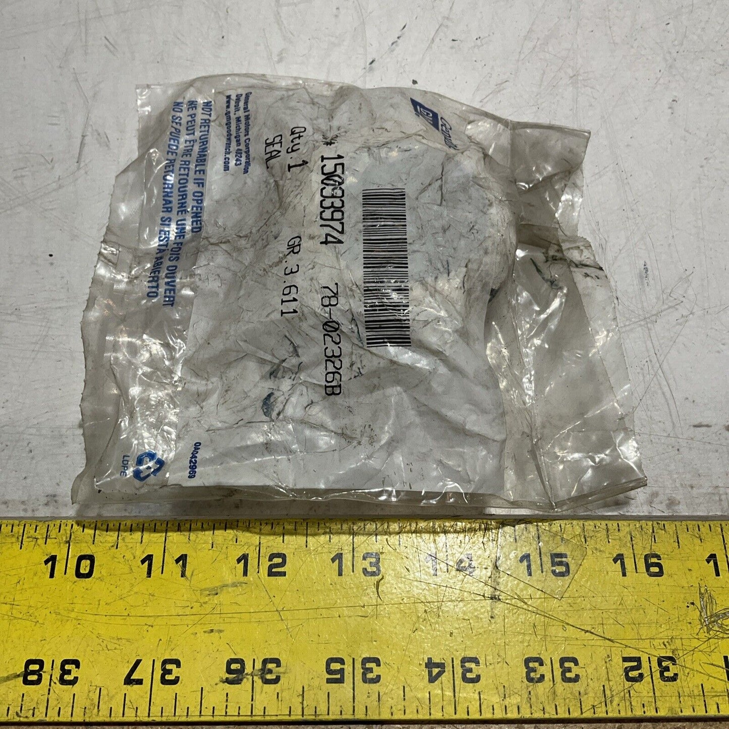 GM 15093974  78-02326B EXHAUST MANIFOLD PIPE SEAL FLANGE   476-U3S