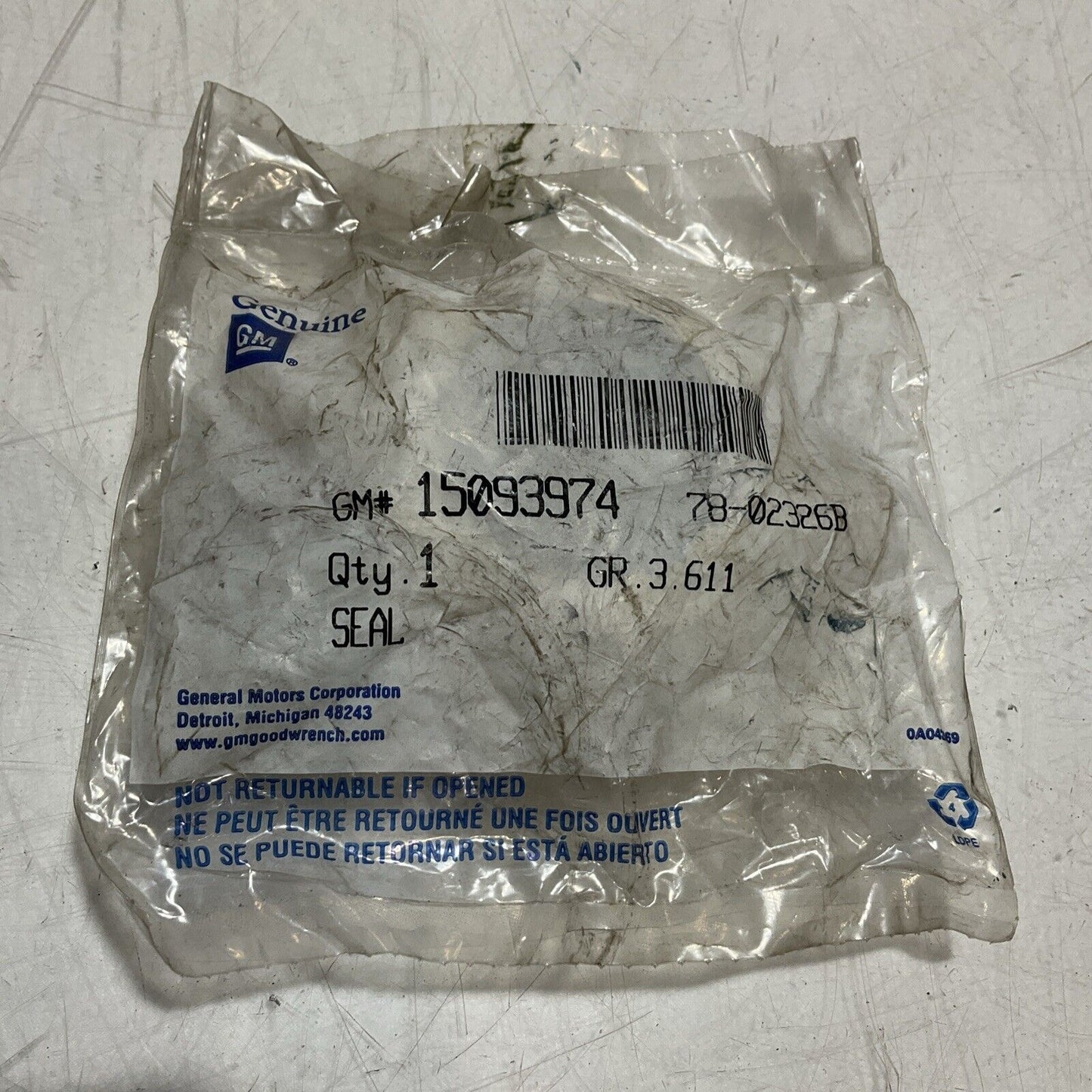 GM 15093974  78-02326B EXHAUST MANIFOLD PIPE SEAL FLANGE   476-U3S