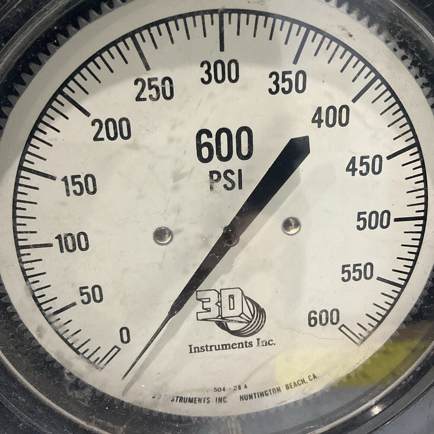 3D INSTRUMENTS INC. 25504-28C11 GAD  PRESSURE GAUGE 0-600PSI 3/4IN 476-U3S