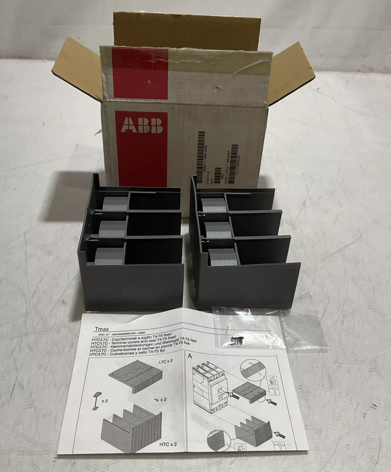 ABB TMAX  1SD A054960 R1 HIGH TERMINAL-COVERS THREE-POLE LOT OF 2 U3S