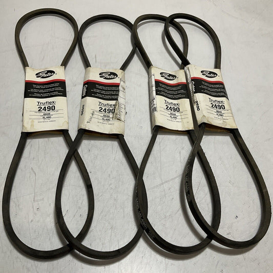 GATES 2490 TRUFLEX  V-BELT  4L490 LOT OF 4 678-U3S