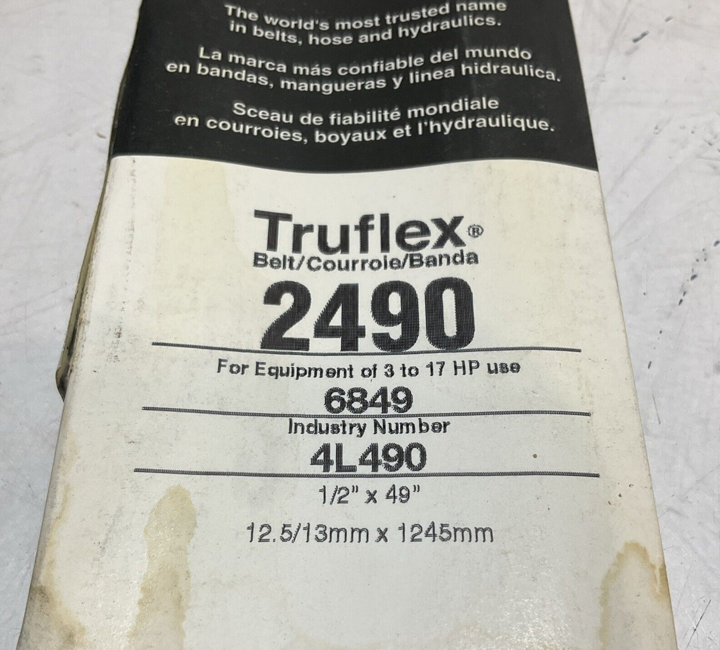 GATES 2490 TRUFLEX  V-BELT  4L490 LOT OF 4 678-U3S