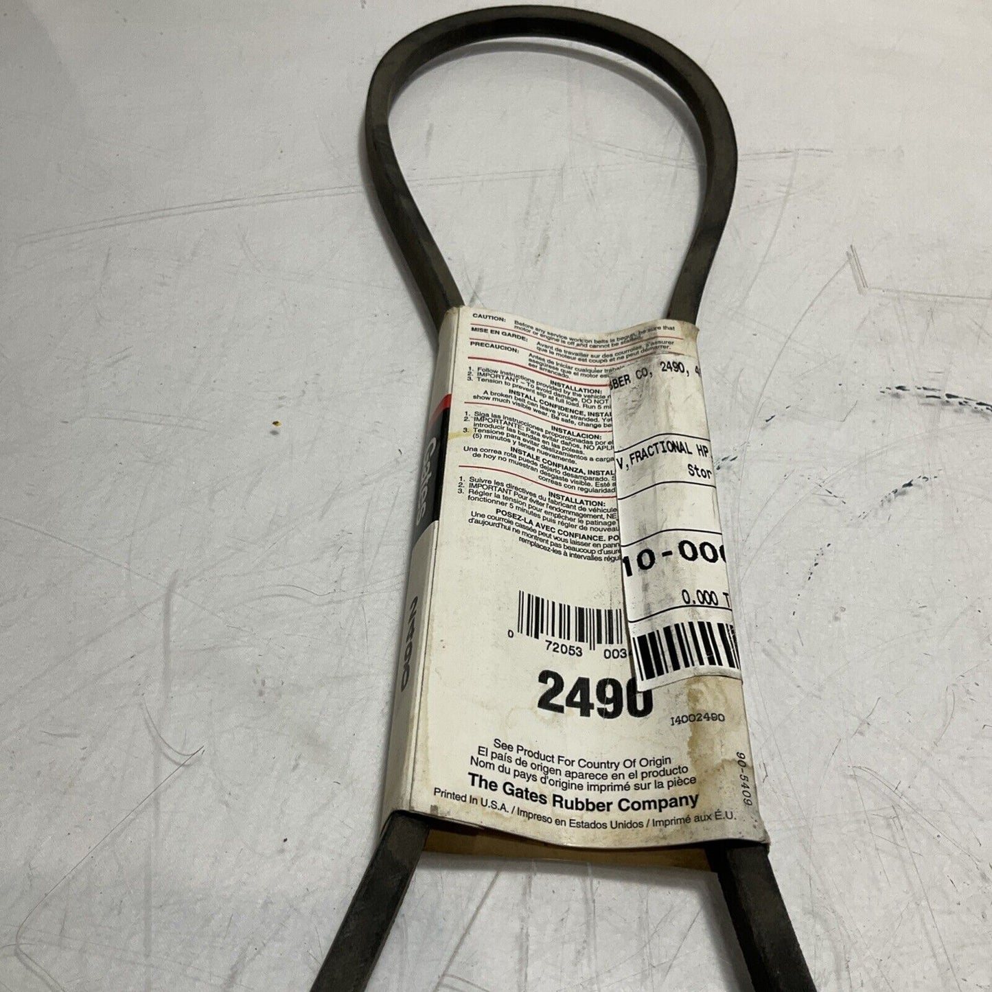 GATES 2490 TRUFLEX  V-BELT  4L490 LOT OF 4 678-U3S
