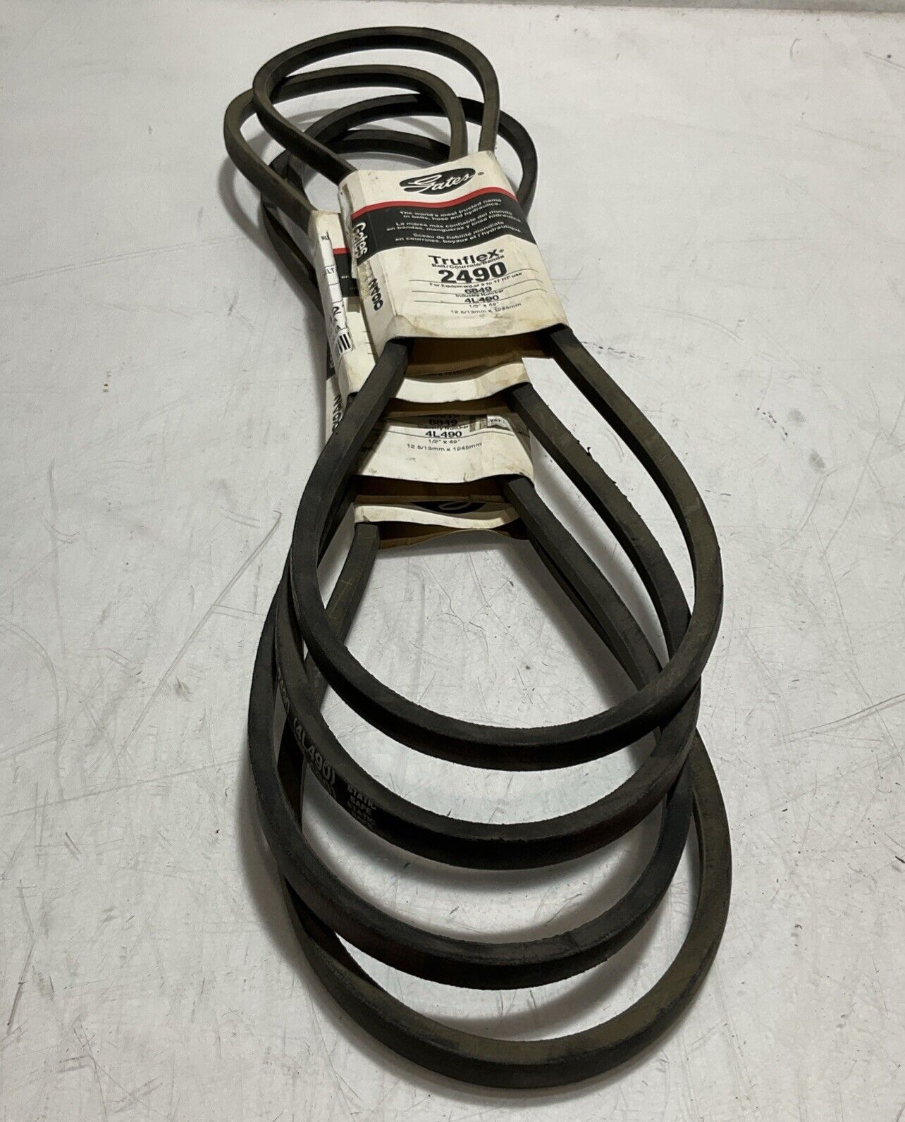 GATES 2490 TRUFLEX  V-BELT  4L490 LOT OF 4 678-U3S