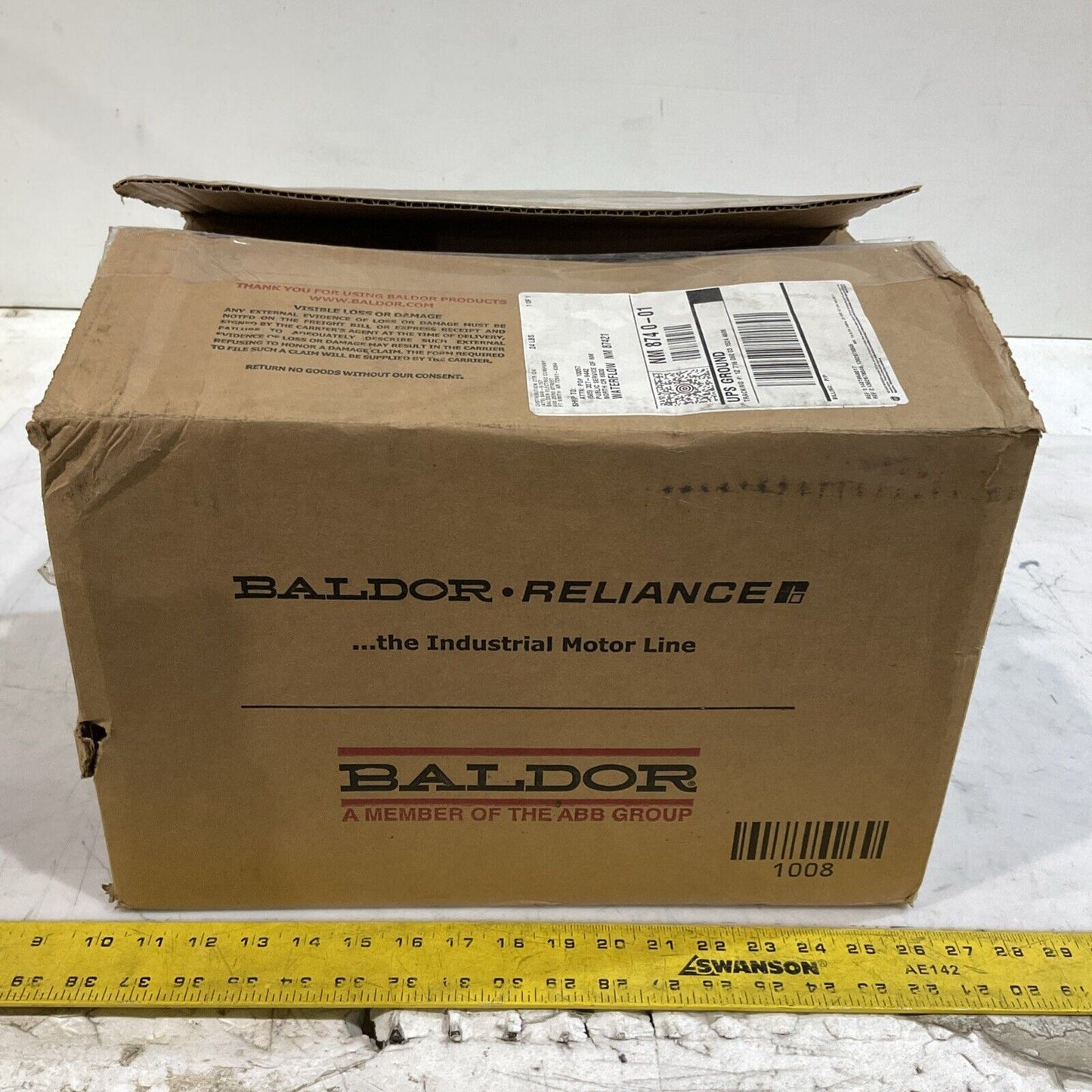 BALDOR ELECTRIC EM31101 W1612223067 - 25HP  SUPER-E  MOTOR  373-U3S