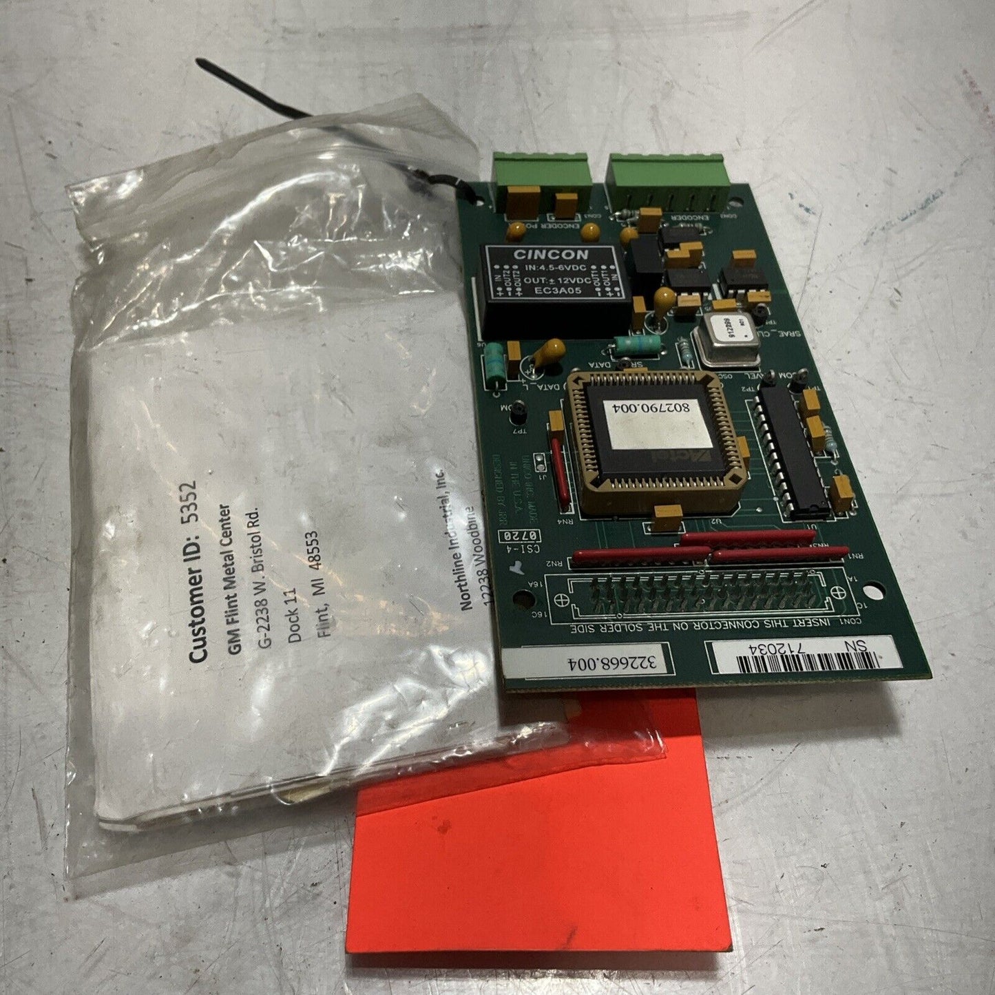 UNICO 322668.004 PCB ENCODER POWER  CIRCUIT BREAKER BOARD  U3S