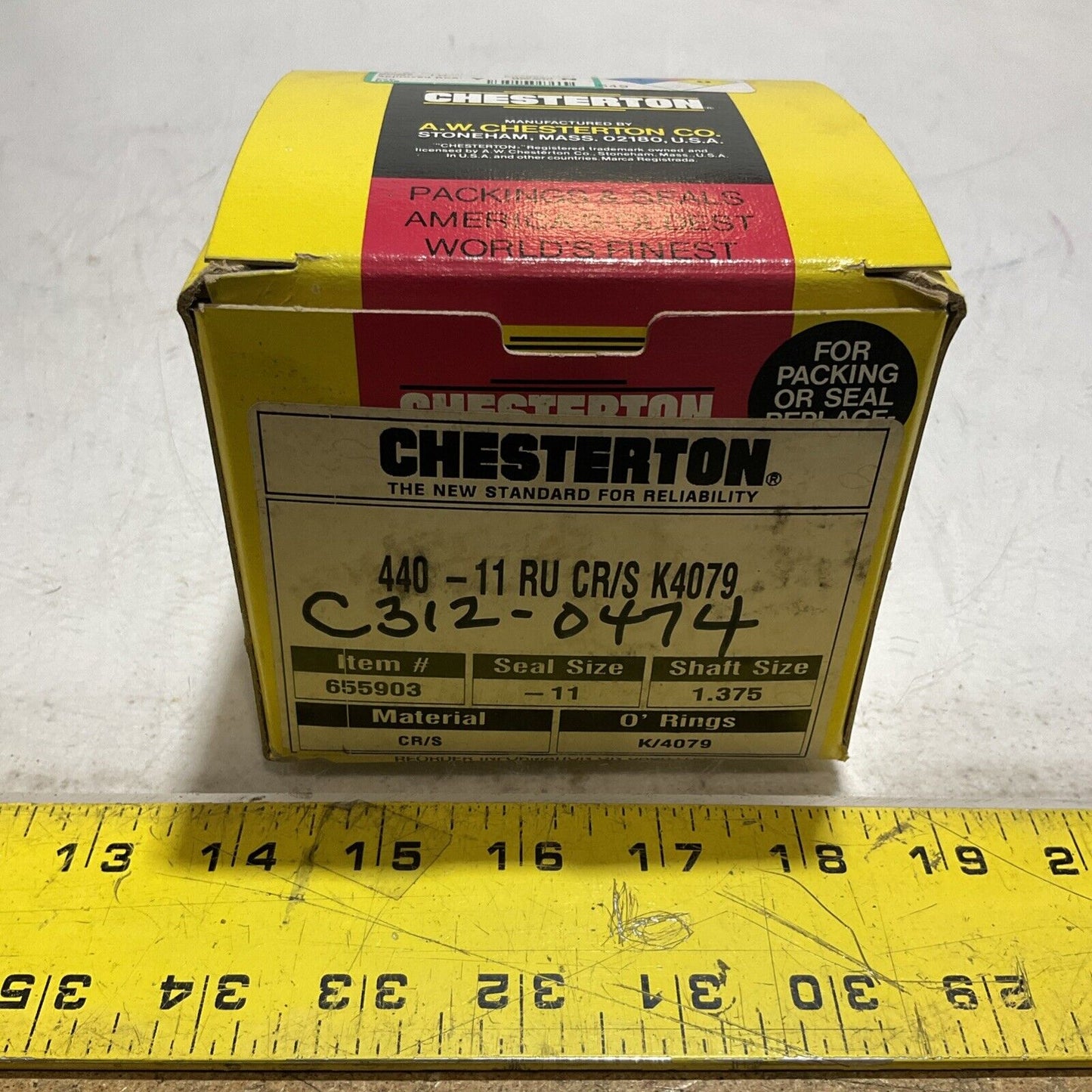 CHESTERTON 655903 440-11 RU CR/S K4079 SEAL  SIZE 11 1.375IN SHAFT  PACKING U3S