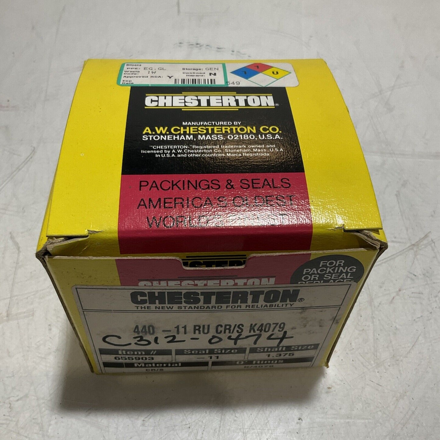 CHESTERTON 655903 440-11 RU CR/S K4079 SEAL  SIZE 11 1.375IN SHAFT  PACKING U3S