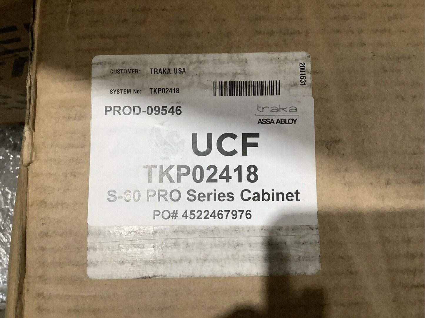 TRAKA S-60 PRO SERIES ELECTRONIC KEY CABINET L8H