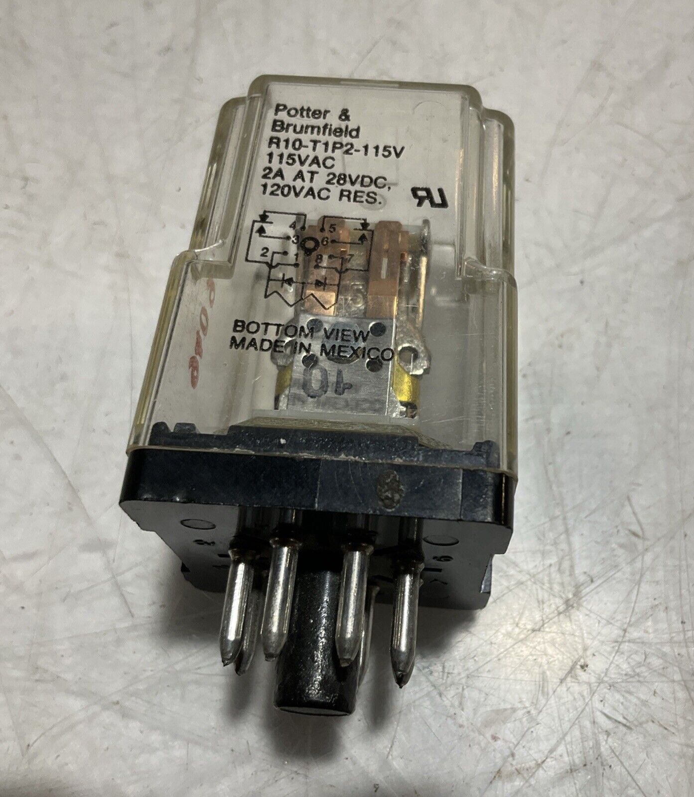BROTHER & BRUMFIELD R10-T1P2-115V TE CONNECTIVITY 28VDC 2A GENERAL  RELAY  U3S