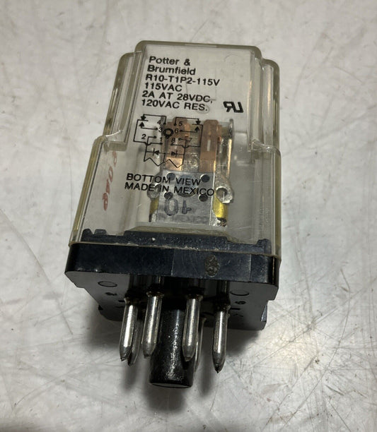 BROTHER & BRUMFIELD R10-T1P2-115V TE CONNECTIVITY 28VDC 2A GENERAL  RELAY  U3S