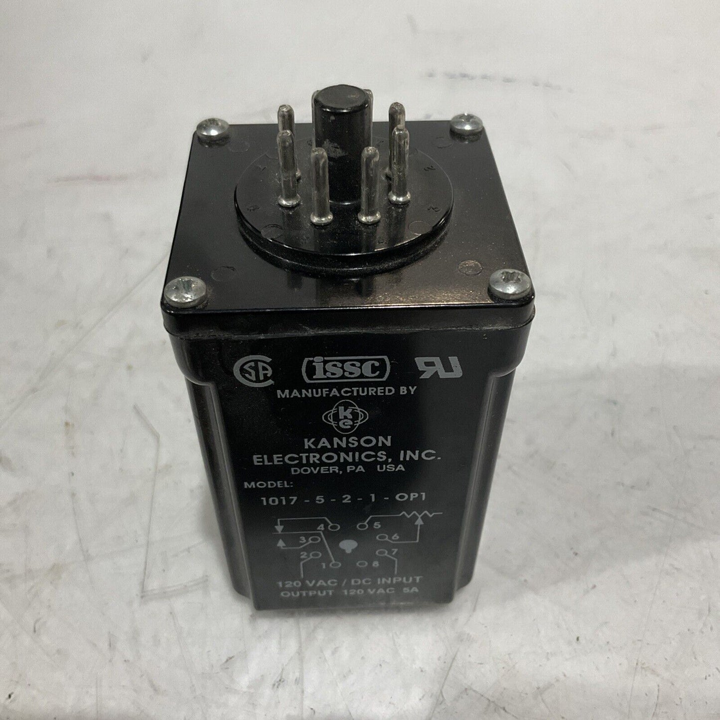 ISSC 1017-5-2-1-OP1 TIMEY DELAY  RELAY  120VAC  U3S