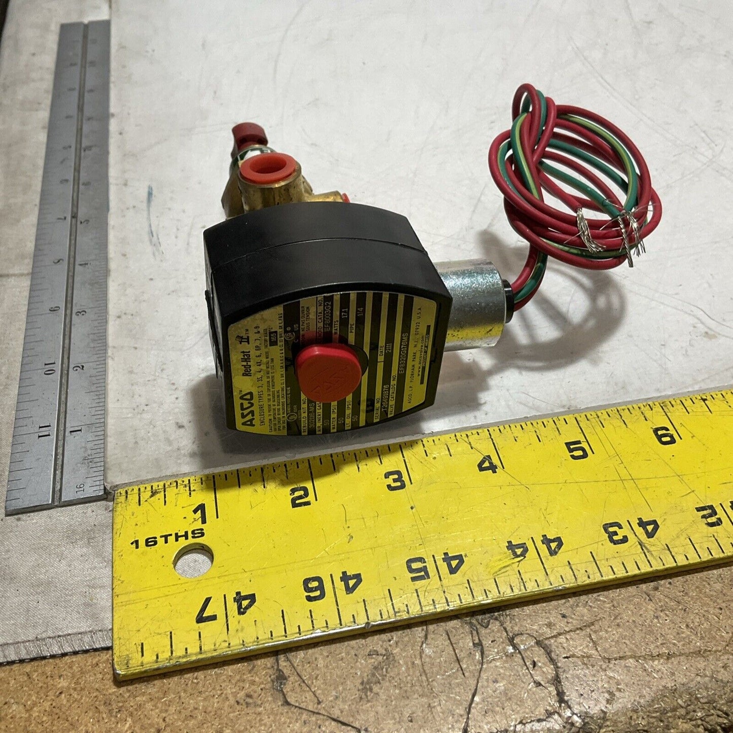 ASCO-RED-HAT EF8320G176MS- EF8003G2 SOLENOID VALVE 120/60 110/50 17.1W 1/4IN 678