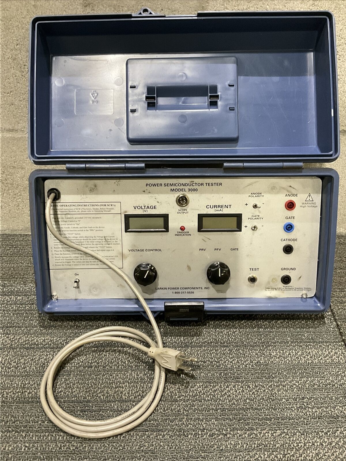 LARKIN POWER COMPONENTS POWER SEMICONDUCTOR TESTER 3000