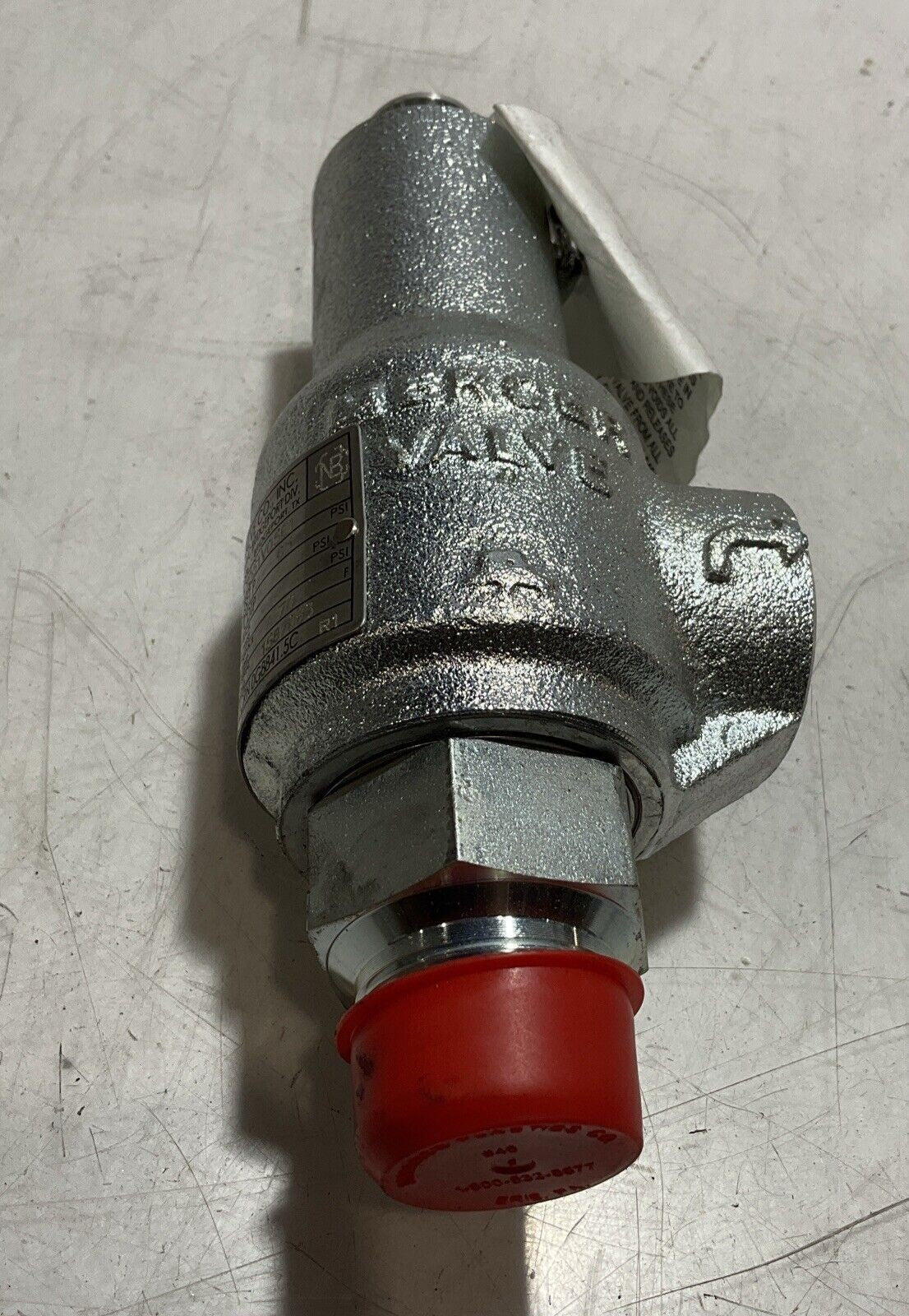 MERCER VALVE 91-17D51V05E1 SERIES 9100 SIZE 1 RELIEF VALVE  65PSI K9S