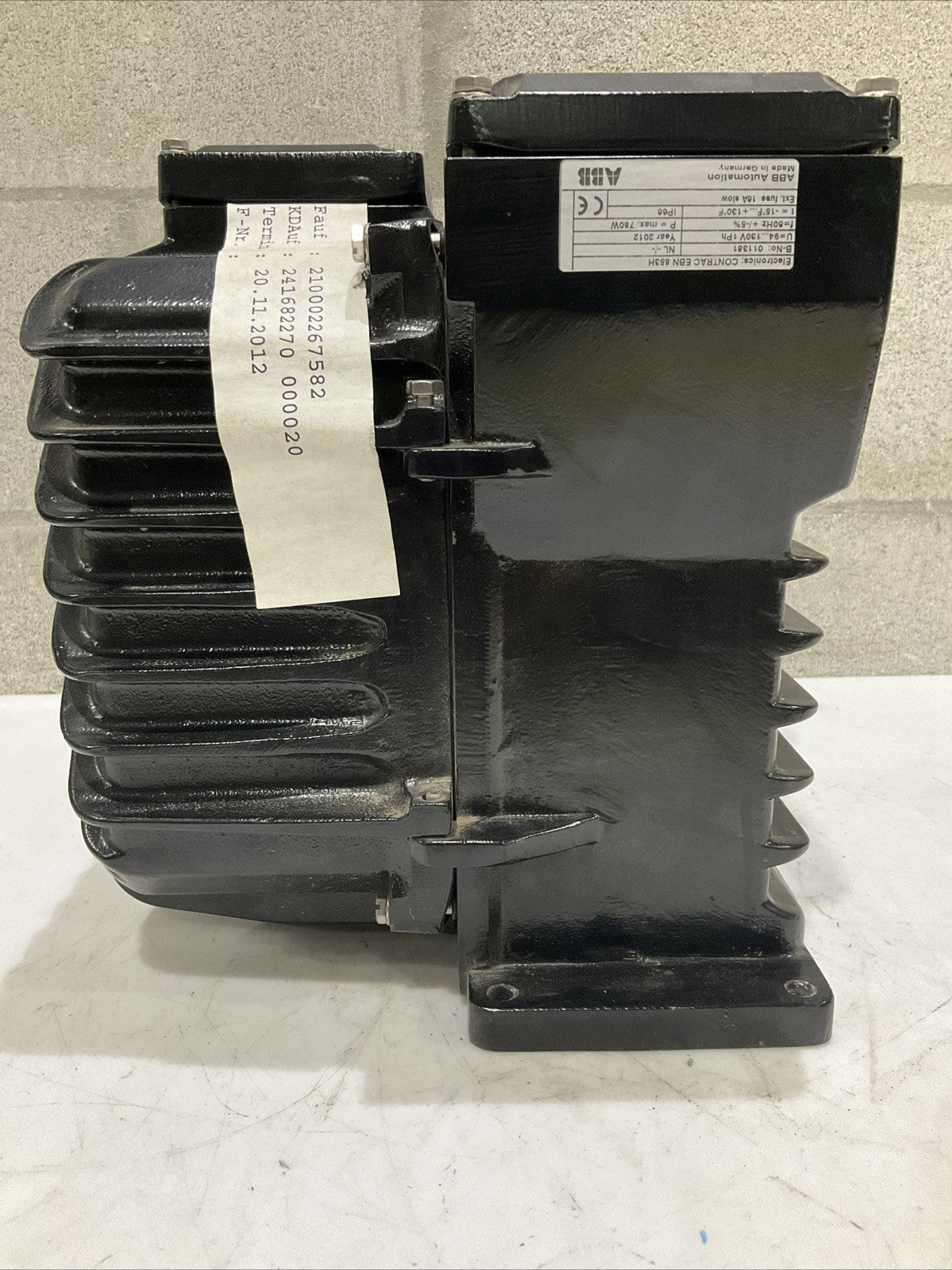 2012 ABB EBN 853H ELECTRICRONIC POWER UNIT FOR ACTUATOR TYPE RHD 4000-40 016798