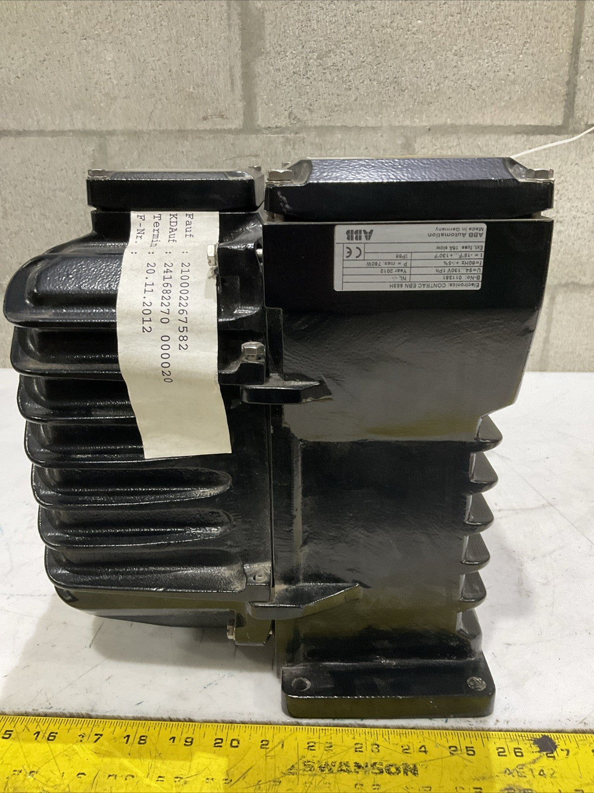 2012 ABB EBN 853H ELECTRICRONIC POWER UNIT FOR ACTUATOR TYPE RHD 4000-40 016798