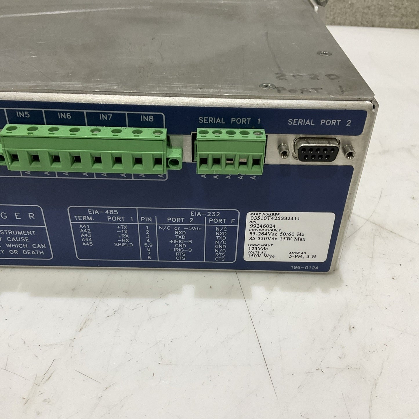 SEL-351 03510T425332411 DIRECTIONAL OVERCURRENT RECLOSING RELAY FAULT LOCATORRM6