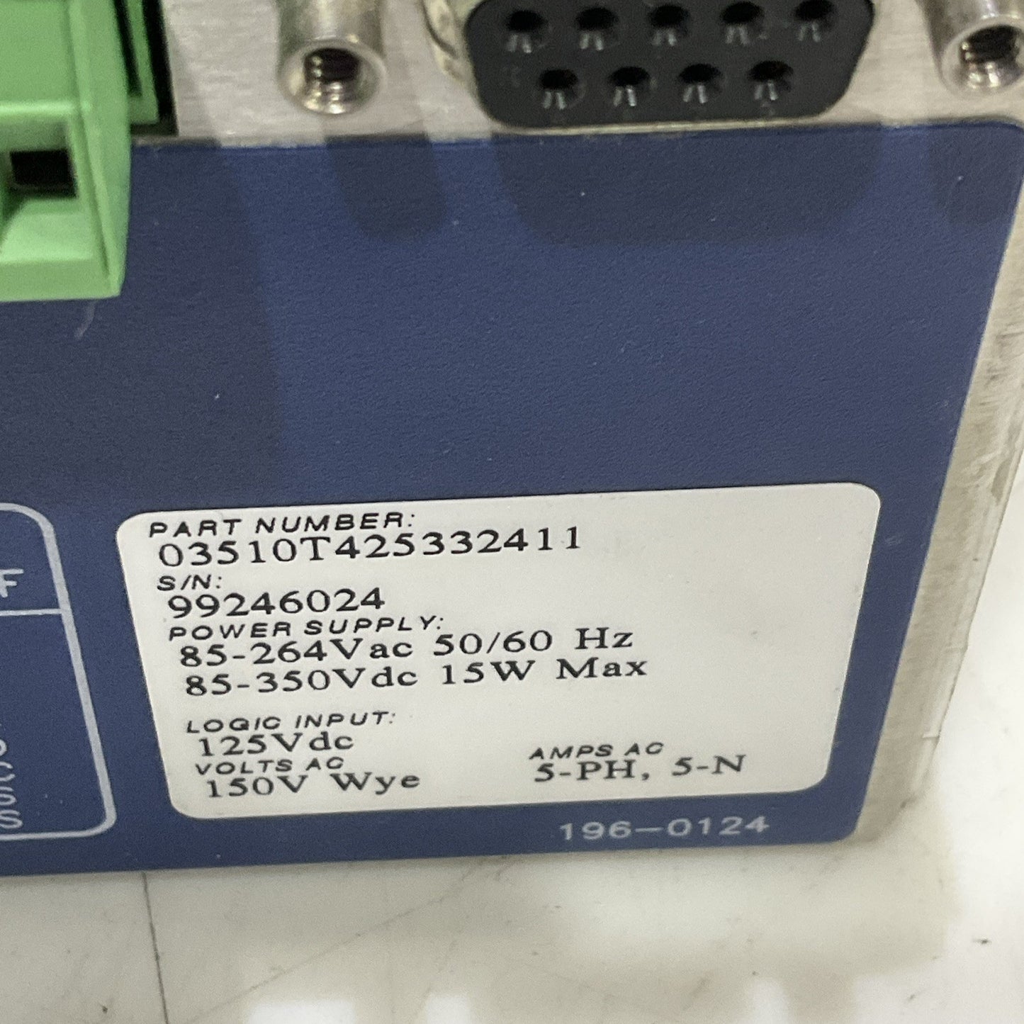 SEL-351 03510T425332411 DIRECTIONAL OVERCURRENT RECLOSING RELAY FAULT LOCATORRM6