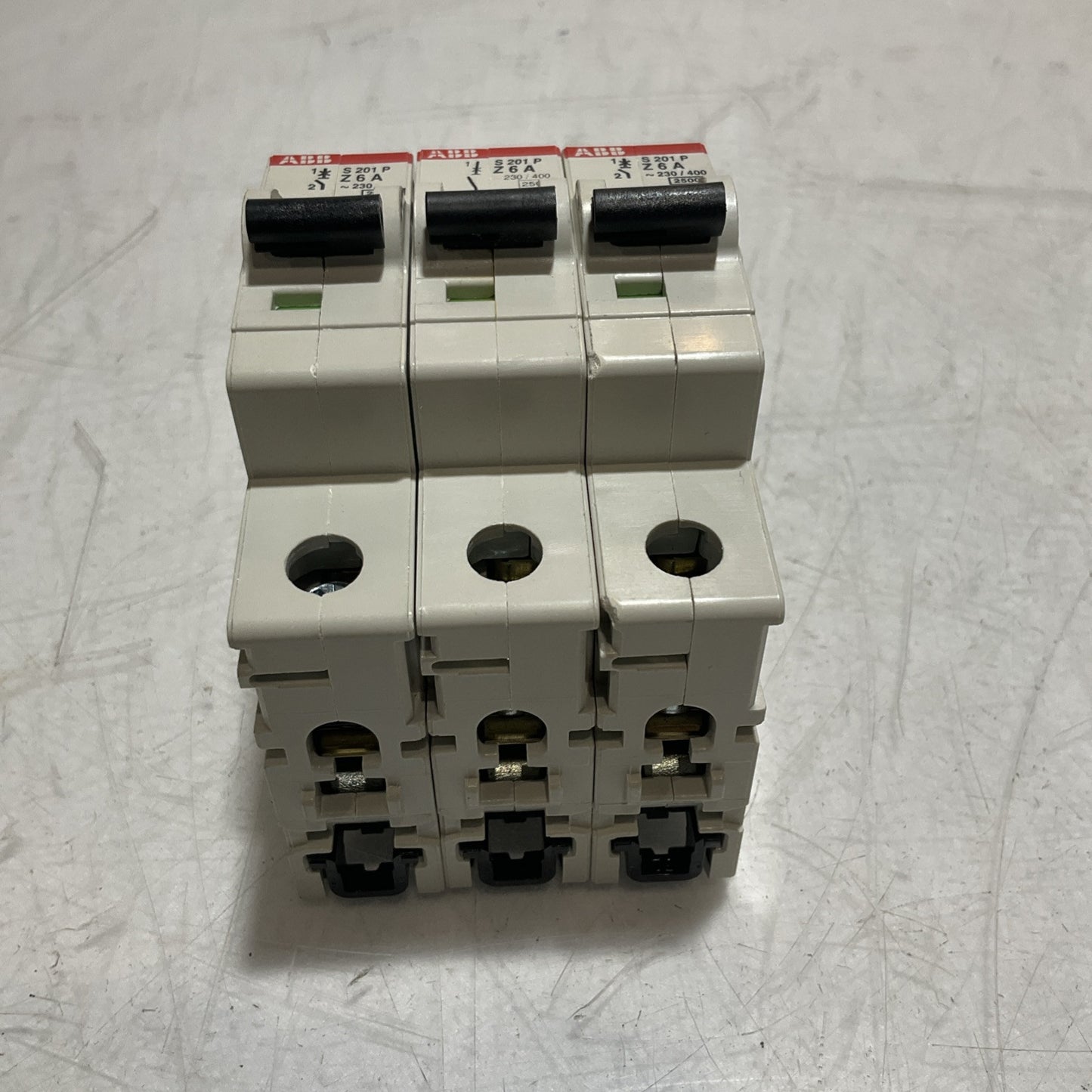 ABB S201P-Z6 CIRCUIT BREAKER 1 POLE 6A  LOT OF 3 U3S