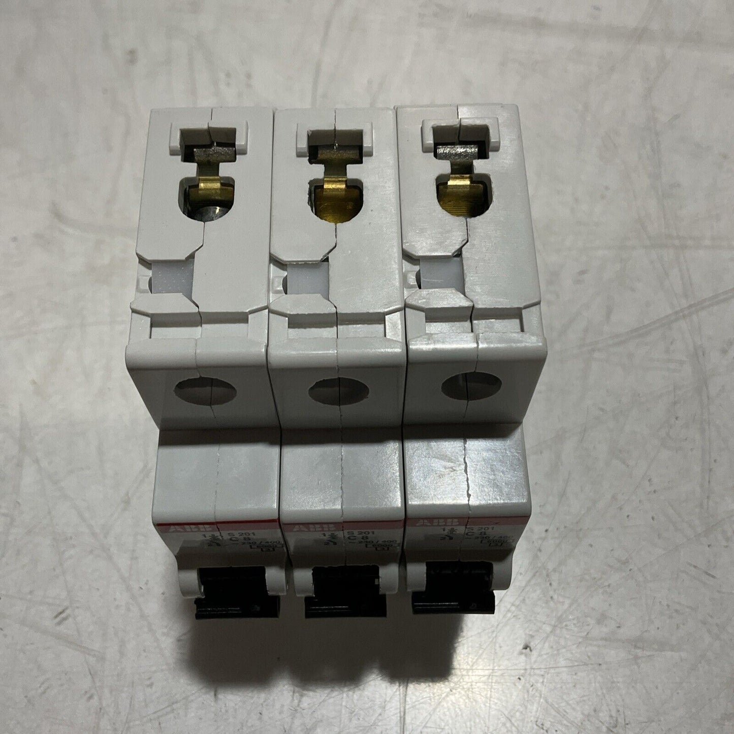 ABB S 201 C 8 S201-C8 MINI CIRCUIT BREAKER 230/400 LOT OF 3  U3S