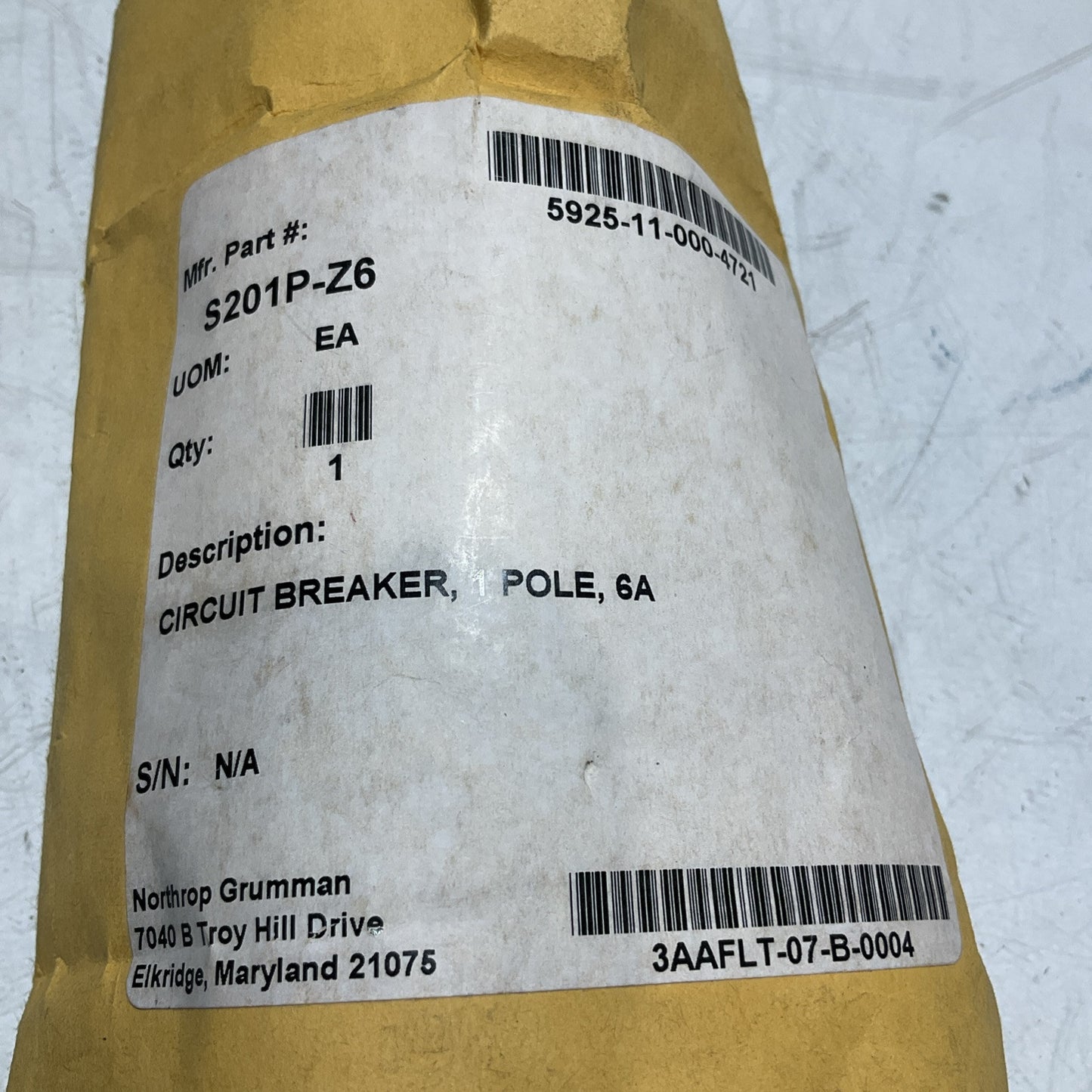 ABB S201P-Z6 CIRCUIT BREAKER 1 POLE 6A  LOT OF 3 U3S