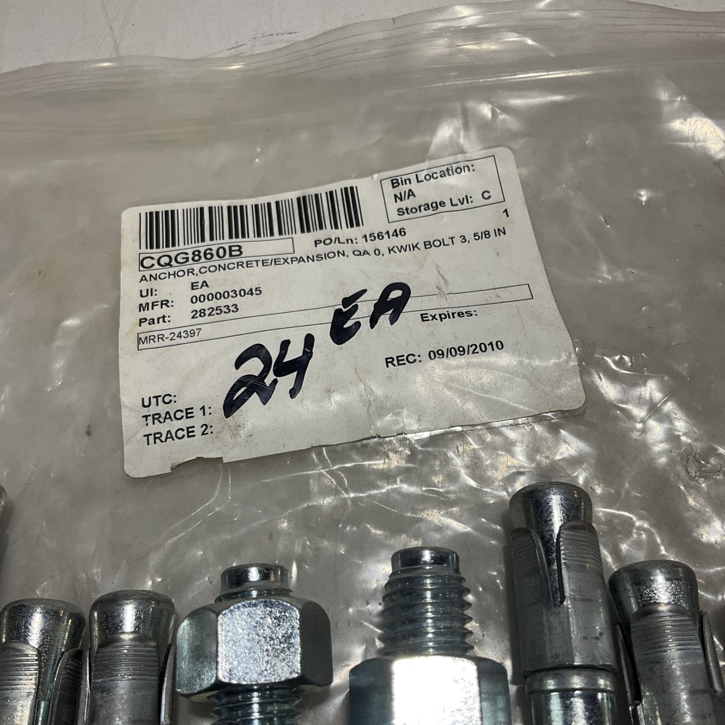 HILTI  282533  ANCHOR CONCRETE EXPANSION LOT OF  22 U3S
