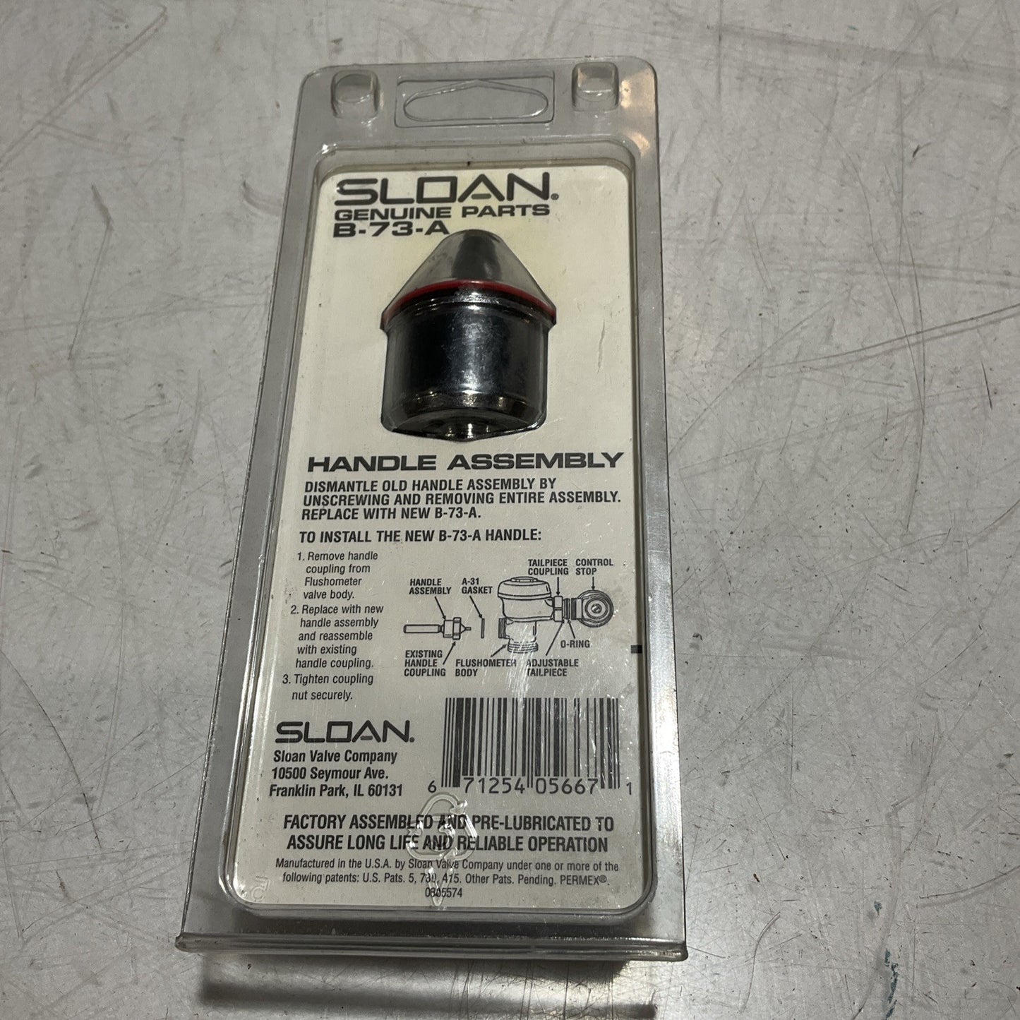 SLOAN  B-73-A  HANDLE  ASSEMBLY ADA COMPLIANT  U3S