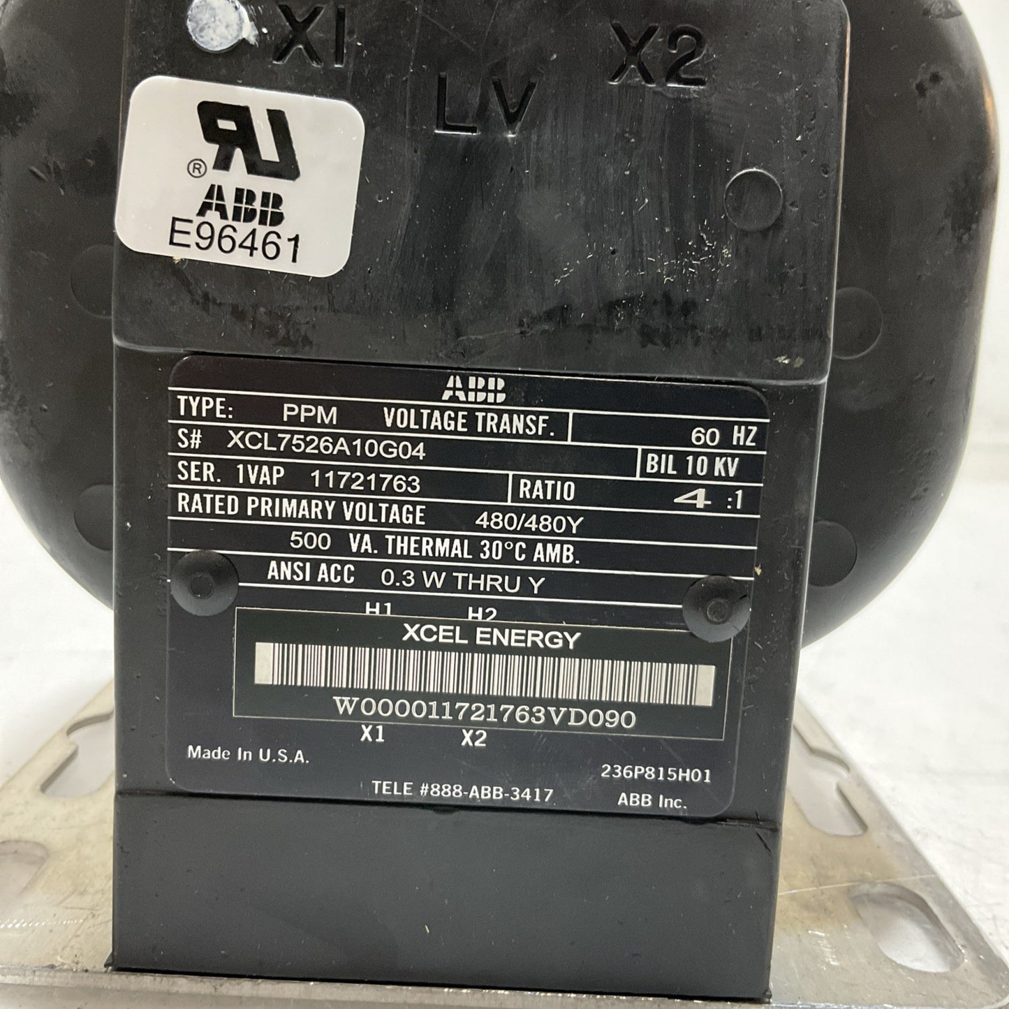 NEW ABB PPM E964661 XCL7526A10G04 IN/OUT PROTECTION VOLTAGE TRANSFORMER XE25