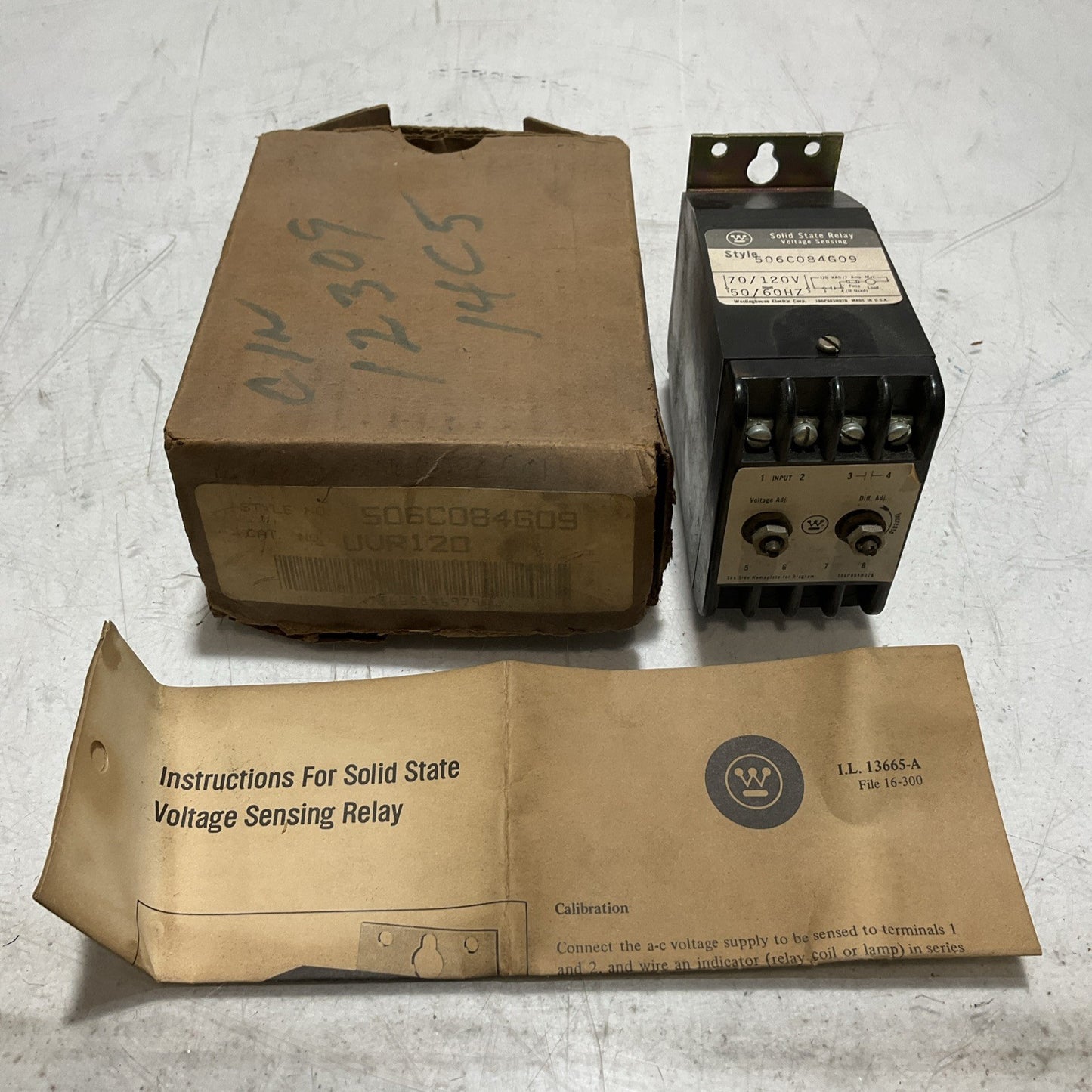 CUTLER HAMMER 506C084G09 SOLID STATE RELAY  VOLTAGE SENSING 70/120V 50/60HZ  U3S