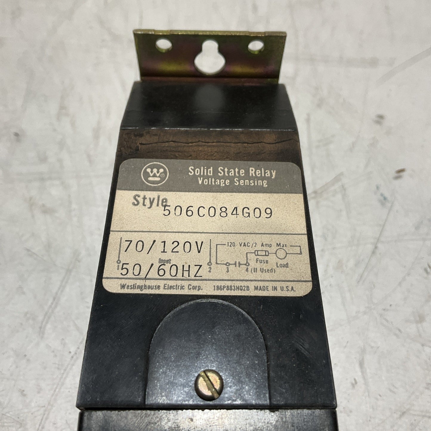 CUTLER HAMMER 506C084G09 SOLID STATE RELAY  VOLTAGE SENSING 70/120V 50/60HZ  U3S