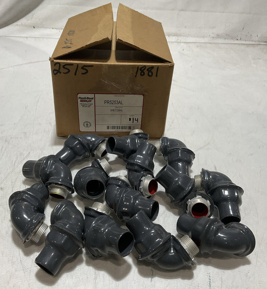 PLASTY-BOND REDH20T PR5253AL 3/4 90 LT CONN AL TUBE FITTING CONNECTOR QTY 14 U3S