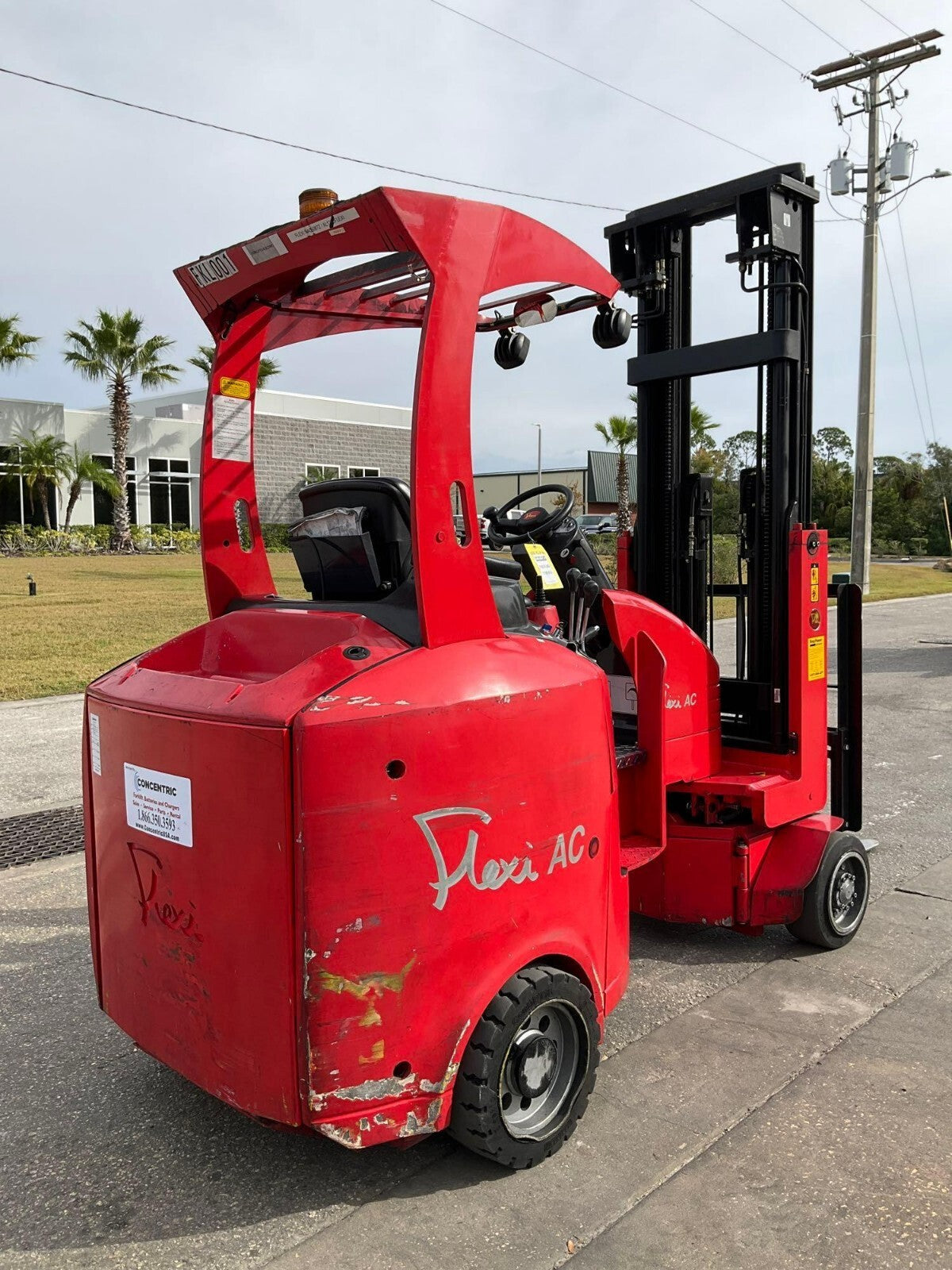 2015 FLEXI AC ARTICULATING NARROW AISLE FORKLIFT AC1250 ELECTRIC LOW HOURS