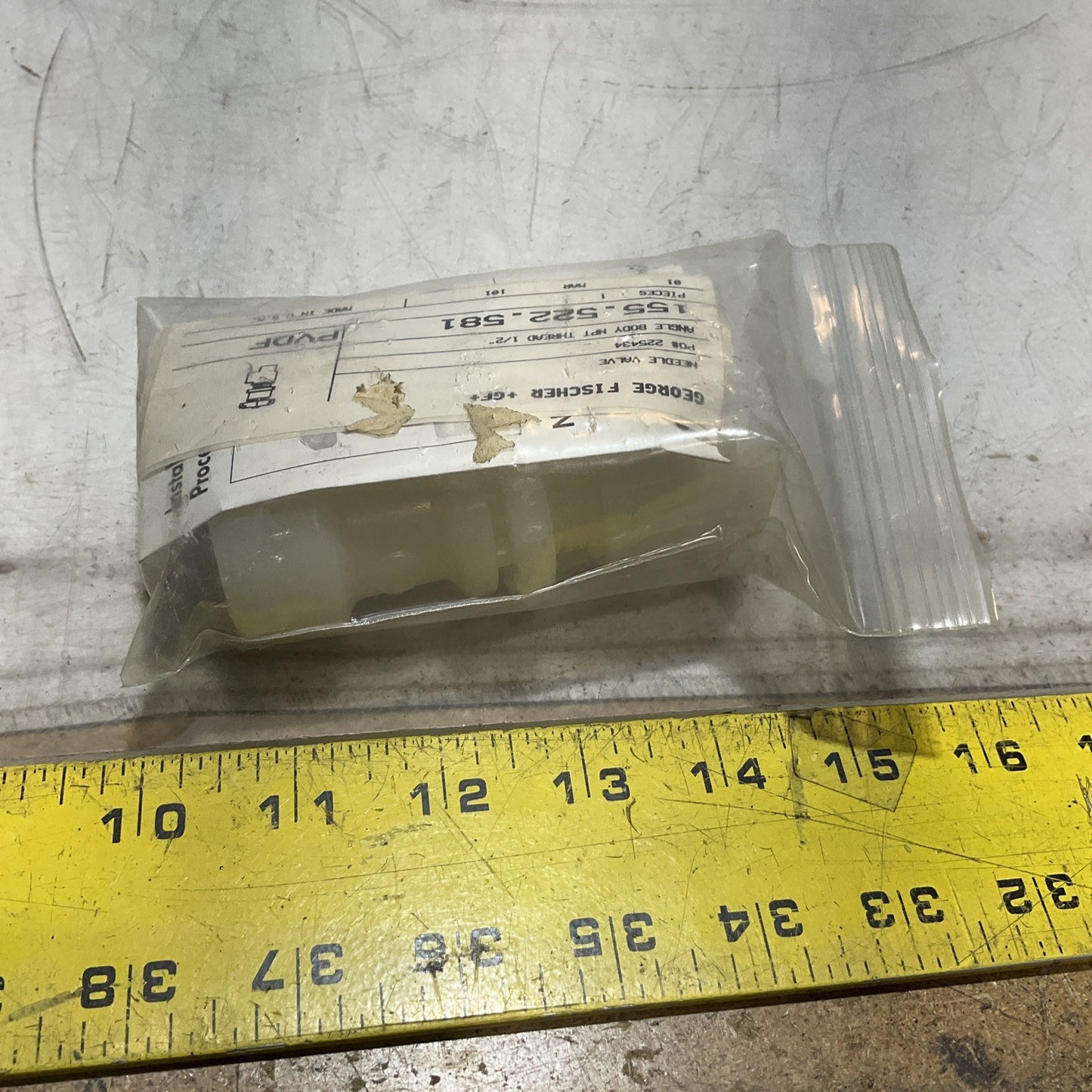 GEORGE FISCHER +GF+ 225434 - 155.522.581  WHITE  NEEDLE VALVE  PVDF  U3S