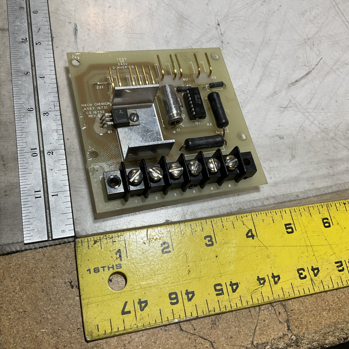HACH CHEMICAL FS16732  ASSY 16731 REV D 120/240V CONVERTE CIRCUIT BOARD U3S