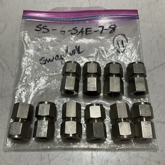 SWAGELOK  STAINLESS STEEL TUBE  FITTING  ADAPTER  LOT OF 11 U3S