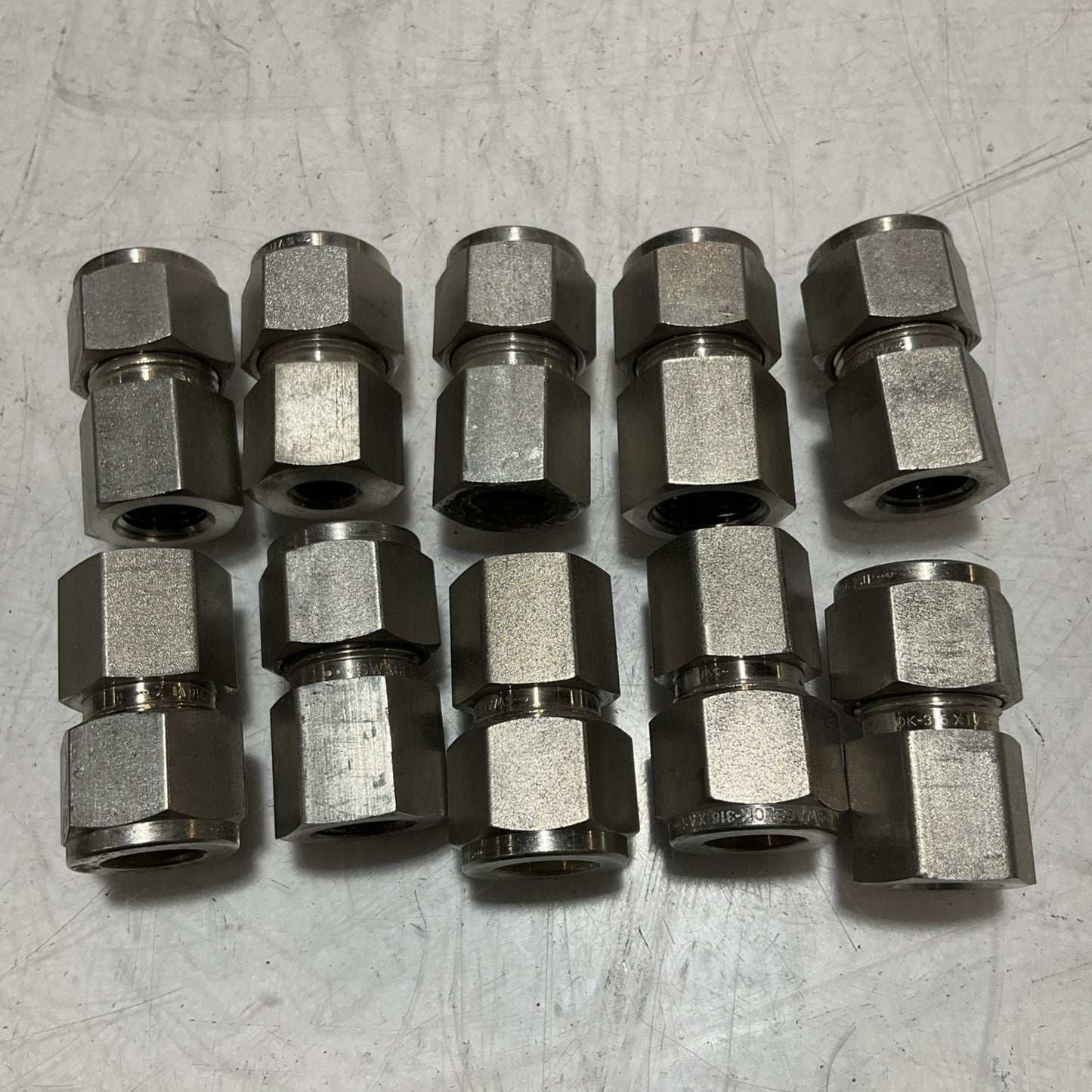 SWAGELOK  STAINLESS STEEL TUBE  FITTING  ADAPTER  LOT OF 11 U3S