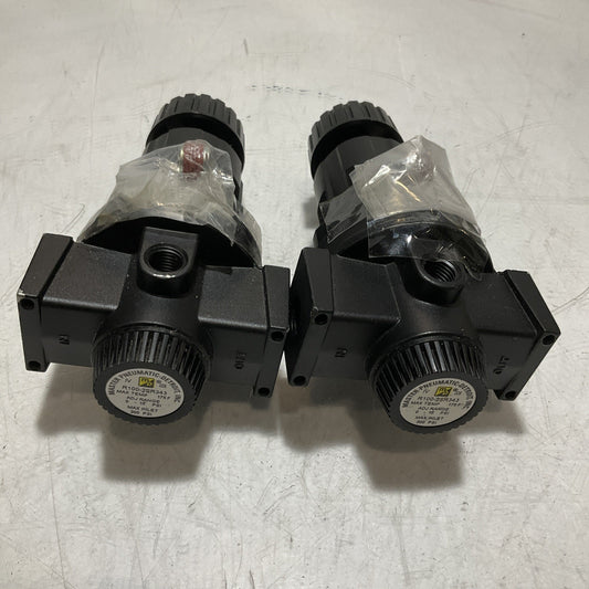 MASTER PNEUMATIC-DETROIT R100-2SR343 REGULATOR 1/4 MAX 175F  LOT OF 2 U3S