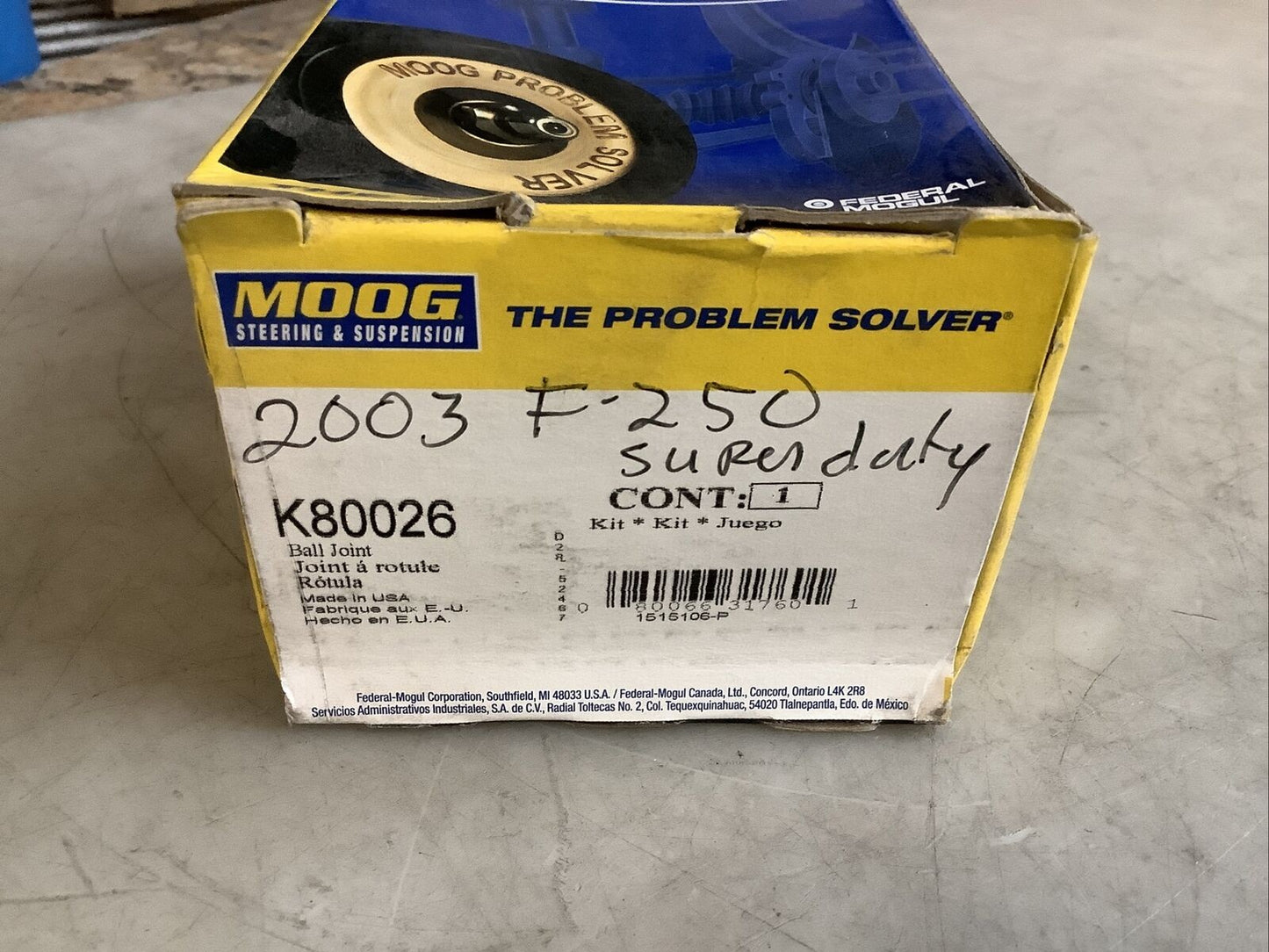 MOOG K80026 BALL JOINT 476