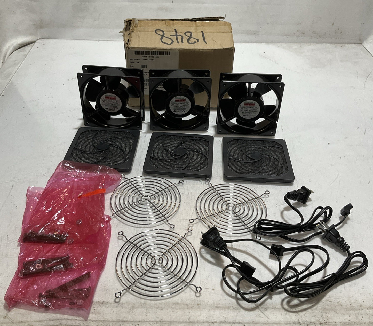 MECHTRONICS UF12A12 BALL BEARIN FAN BTH 115V 50/60HZ 14/12W LOT OF 3 U3S