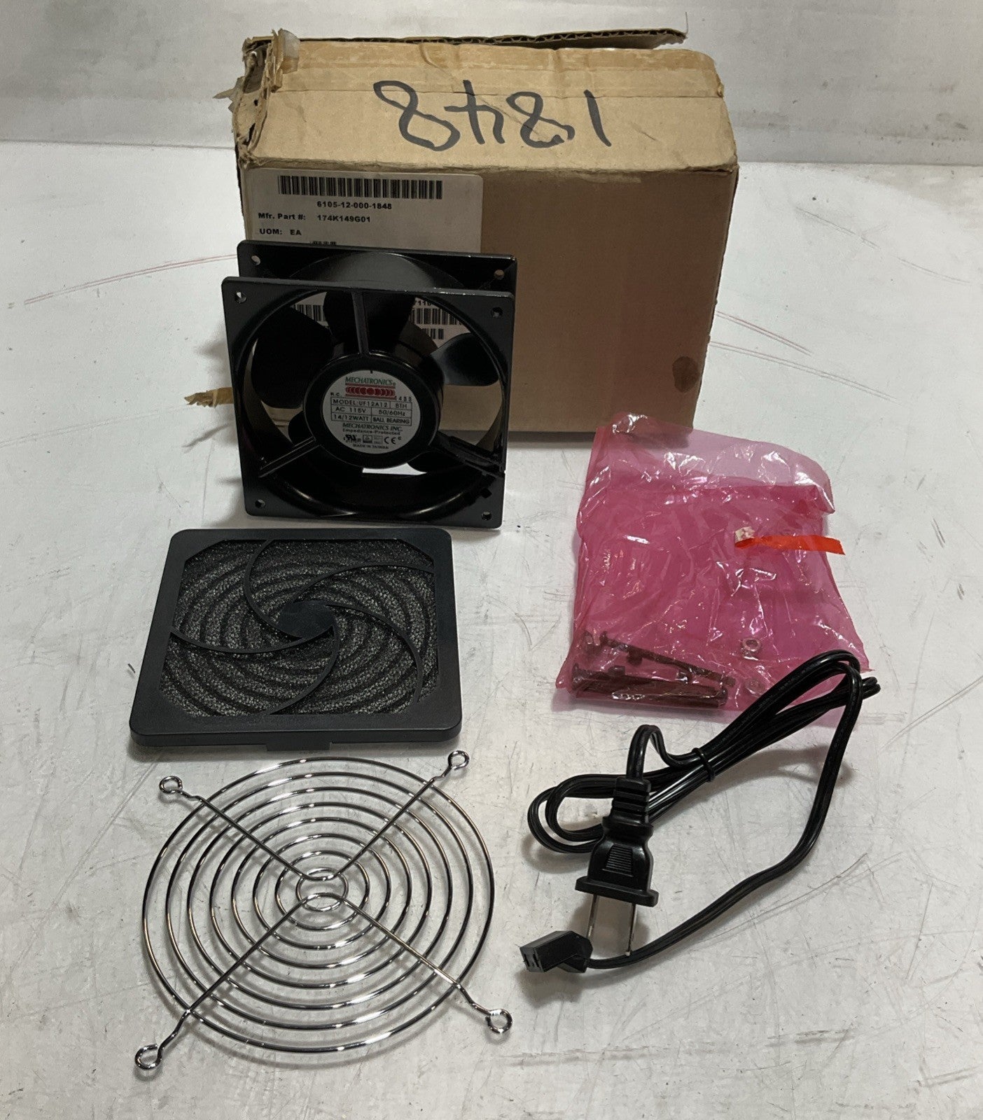 MECHTRONICS UF12A12 BALL BEARIN FAN BTH 115V 50/60HZ 14/12W LOT OF 3 U3S