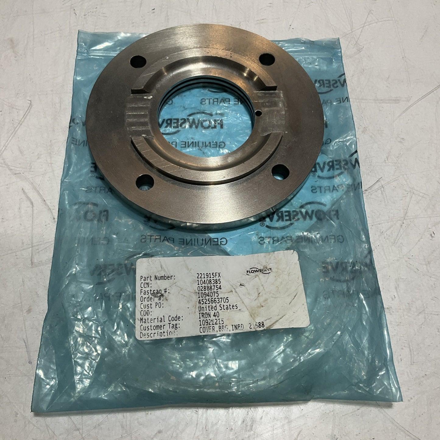 FLOWSERVE 221915FX BEARING COVER BRG INBD  678