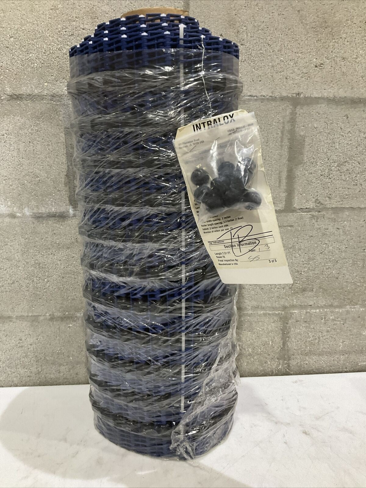 INTERLOX 47019065 900 FLUSH GRID ACETAL ACCUMULATION BELT 72 LINKS 78 R 7FT U3S