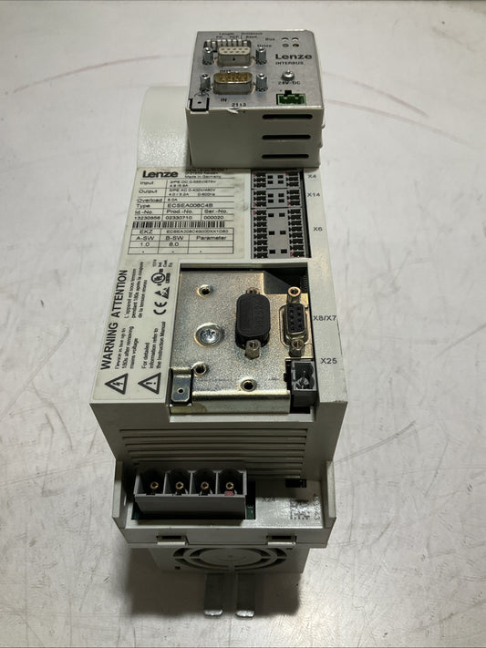 LENZE INTERBUS  ECSEA008C4B  DRIVE VARIABLE  FREQUENCY CONTROLLER  INVERTE  XE25