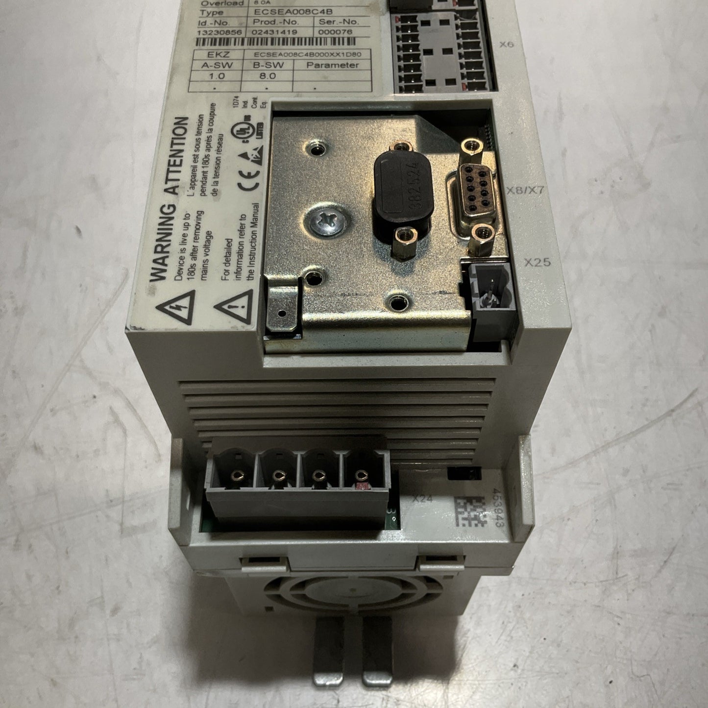 LENZE  ECSEA008C4B SERVO DRIVE VARIABLE CONTROL  MODULE  XE25
