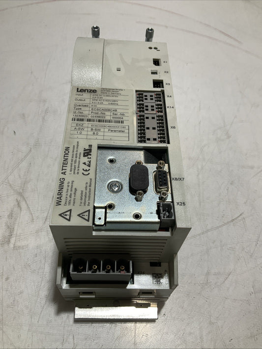 LENZE  ECSCA008C4B  SERVO  DRIVE  VARIABLE FREQUENCY  CONTROLLER  INVERTER  XE25