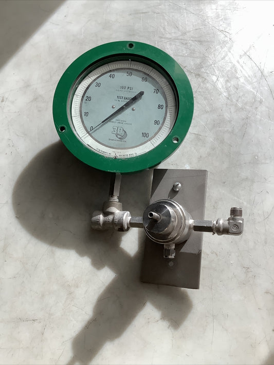 3D INSTRUMENTS 545-23A PRESSURE GAUGE 0-100PSI W/ GO 102850-B REGULATOR 476
