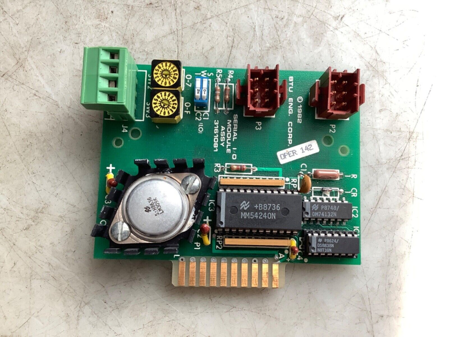 BTU 3161081 SERIAL I/O MODULE ASSEMBLY