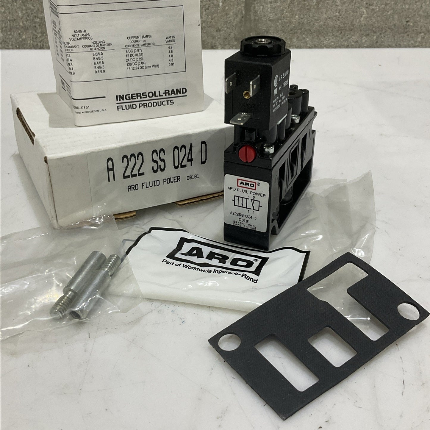 ARO A 222 SS O24 D FLUID POWER VALVE A222S024D Z2M