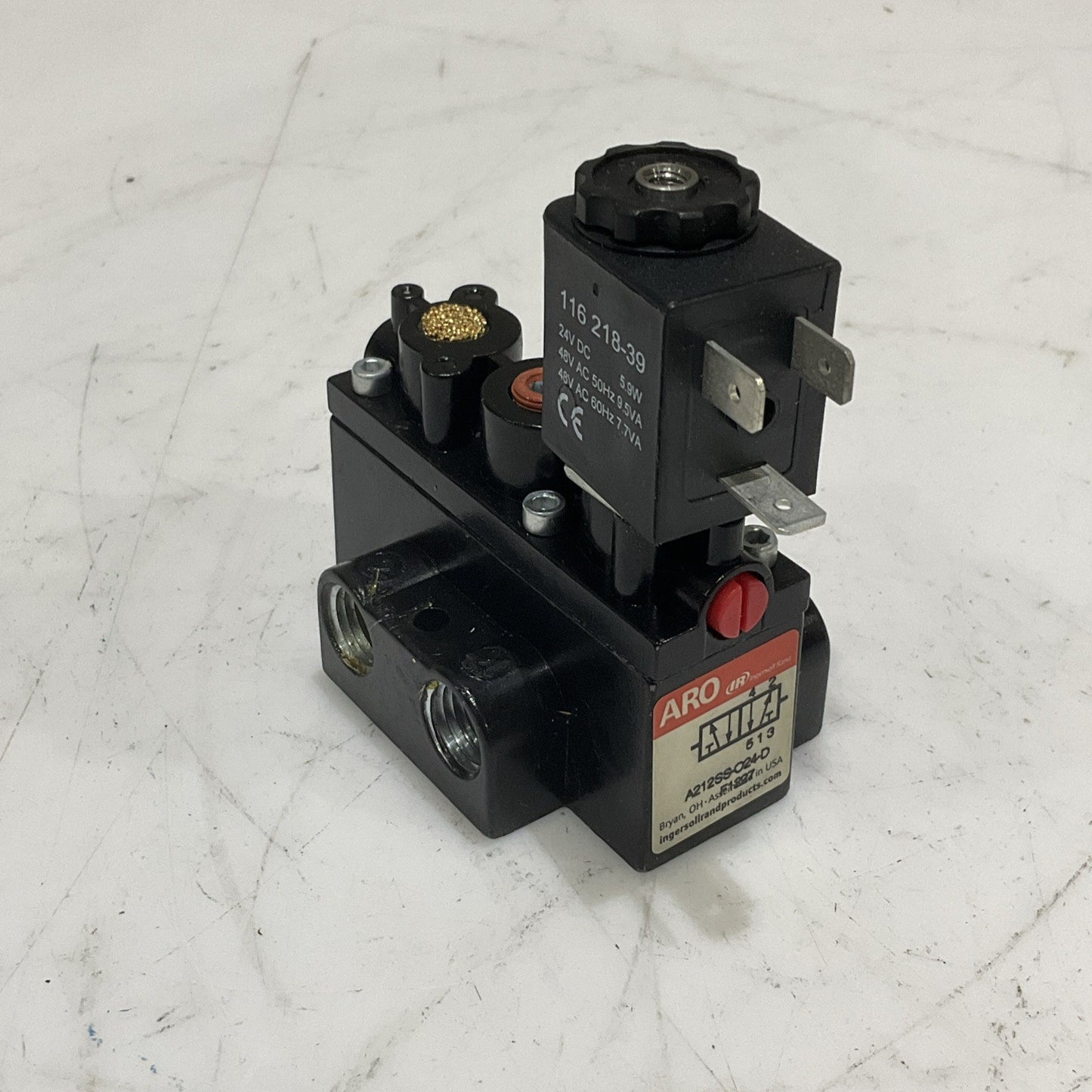 ARO IR A212SS-024-D SOLENOID VALVE 4-WAY 2-POSITION 24VDC 1/4 NOT Z2M
